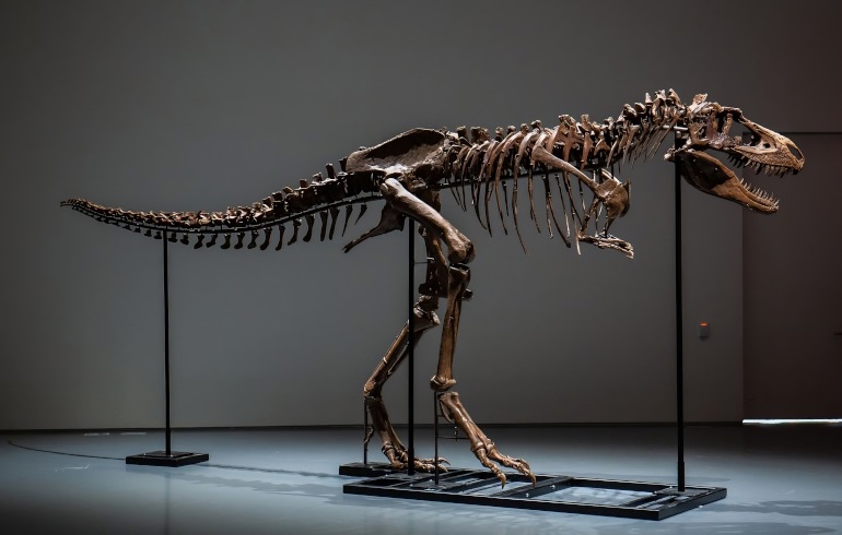 Скелет динозавра в одном из палеонтологических музеев