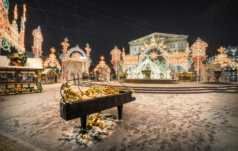 Новогодняя Москва: Театральная площадь
