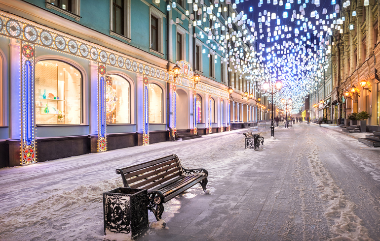 Зима в Москве. Столешников переулок