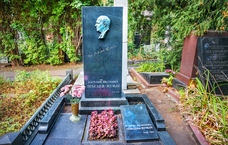 Новодевичье кладбище: надгробие на могиле Василия Лебедева-Кумача