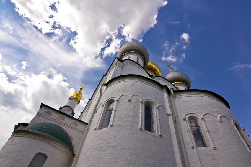 Купола Смоленского собора Новодевичьего монастыря